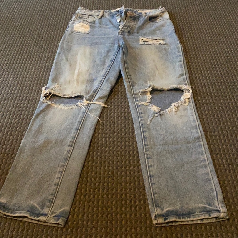 pacsun light wash mom jeans